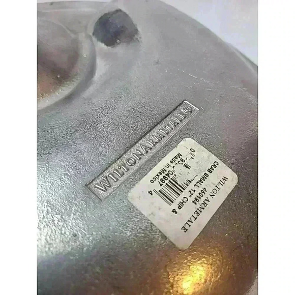 Wilton Armetale Crab Design Pewter Chip & Dip Bowl Metalware - Picture 7 of 10